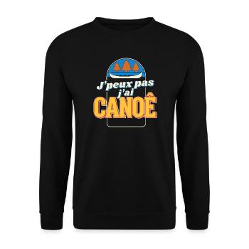 J'peux pas j'ai CANOË - Sweat-shirt Unisexe - noir - Devant - Alina (178cm) & Michal (187cm)