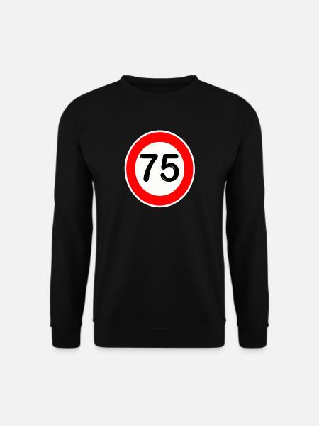 75 Jahre Straßenschild Design 75 Retro - Unisex Pullover - Schwarz