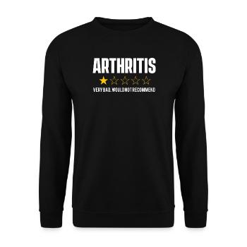 Arthritis Very Bad Rheumatoid Warrior - Unisex Sweatshirt - black - Front - Alina (178cm) & Michal (187cm)