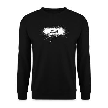 Party Haiti - Unisex Pullover - Schwarz - Vorne - Alina (178cm) & Michal (187cm)
