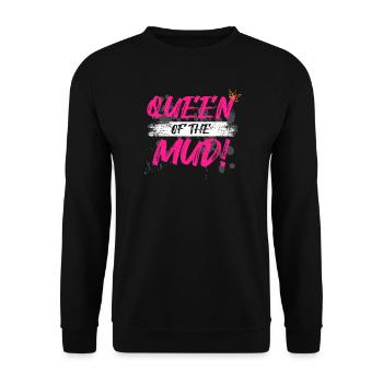 Reine de la boue Schlammlauf Course boueuse - Sweat-shirt Unisexe - noir - Devant - Alina (178cm) & Michal (187cm)