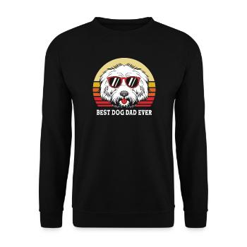 Lhasa Apso - Unisex Pullover - Schwarz - Vorne - Alina (178cm) & Michal (187cm)