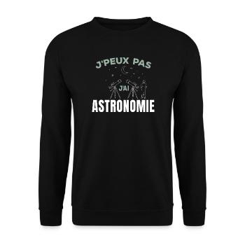 T-shirt J'peux pas j'ai personnalisé - Sweat-shirt Unisexe - noir - Devant - Alina (178cm) & Michal (187cm)