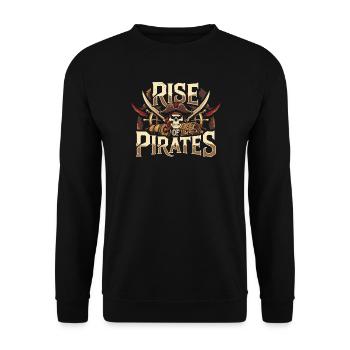 Rise Of Pirates Abenteuer und Schatzsuche - Unisex Pullover - Schwarz - Vorne - Alina (178cm) & Michal (187cm)