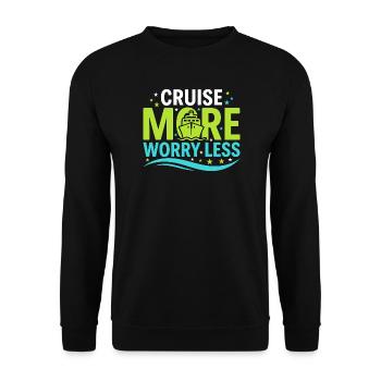 Cruising Granny, Grandma On Deck, - Unisex Sweatshirt - black - Front - Alina (178cm) & Michal (187cm)