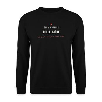 Mon Plus Beau Titre Belle-Mère - Sweat-shirt Unisexe - noir - Devant - Alina (178cm) & Michal (187cm)