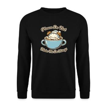 Do Not Disturb: Coffee Bears - Unisex Sweatshirt - black - Front - Alina (178cm) & Michal (187cm)