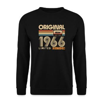 60 years, 60th anniversary - Unisex Sweatshirt - black - Front - Alina (178cm) & Michal (187cm)