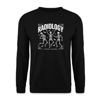 X-ray Skeleton Dance Illustration - Unisex Sweatshirt - black - Front - Alina (178cm) & Michal (187cm)