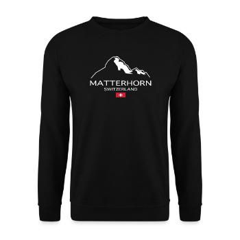 Suisse Monts du Cervin - Sweat-shirt Unisexe - noir - Devant - Alina (178cm) & Michal (187cm)
