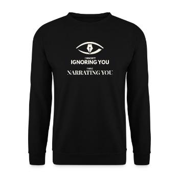 I Was Narrating You - Unisex Pullover - Schwarz - Vorne - Alina (178cm) & Michal (187cm)