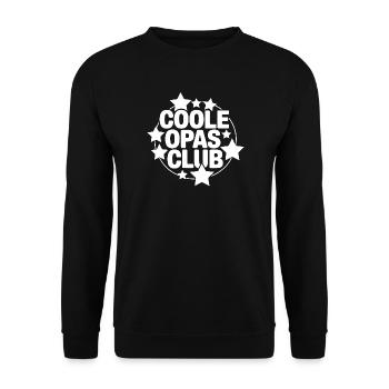 Coole Opas Club Logo - Unisex Pullover - Schwarz - Vorne - Alina (178cm) & Michal (187cm)