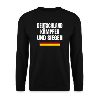 Deutschland Fan - Unisex Pullover - Schwarz - Vorne - Alina (178cm) & Michal (187cm)