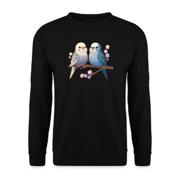 Budgies - Unisex Sweatshirt - black - Front - Alina (178cm) & Michal (187cm)