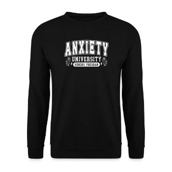 Anxiété University Honors Design - Sweat-shirt Unisexe - noir - Devant - Alina (178cm) & Michal (187cm)
