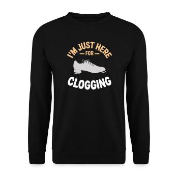Clogging Dance Clogger Tap Dance Gift - Unisex Sweatshirt - black - Front - Alina (178cm) & Michal (187cm)