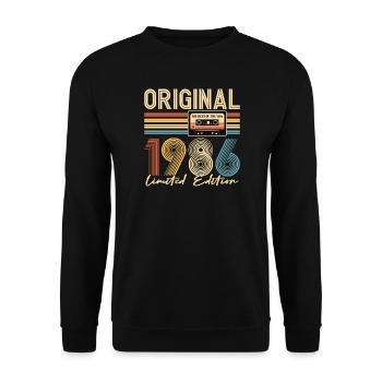 40th birthday, 40 years - Unisex Sweatshirt - black - Front - Alina (178cm) & Michal (187cm)