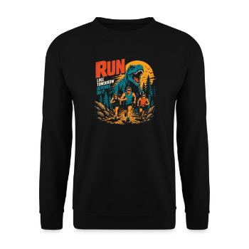 Motivation à courir - Sweat-shirt Unisexe - noir - Devant - Alina (178cm) & Michal (187cm)