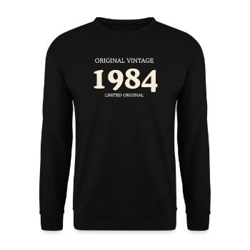 1984 Vintage Limited Original - Unisex Sweatshirt - black - Front - Alina (178cm) & Michal (187cm)