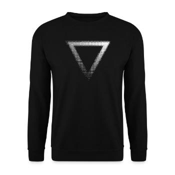 Emblème géométrique triangulaire - Sweat-shirt Unisexe - noir - Devant - Alina (178cm) & Michal (187cm)