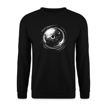 Bowling Ball Sketch - Unisex Sweatshirt - black - Front - Alina (178cm) & Michal (187cm)
