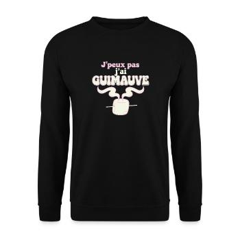 J'peux pas j'ai GUIMAUVE - Sweat-shirt Unisexe - noir - Devant - Alina (178cm) & Michal (187cm)