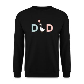 Dad Duck Balloon - Unisex Sweatshirt - black - Front - Alina (178cm) & Michal (187cm)