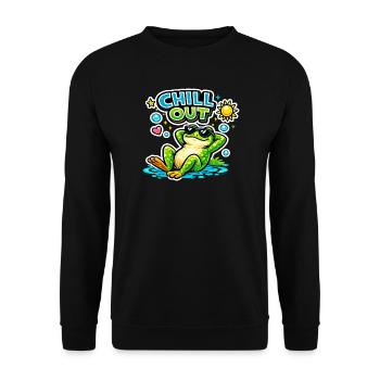 Détendez-vous au bord de la piscine - Sweat-shirt Unisexe - noir - Devant - Alina (178cm) & Michal (187cm)
