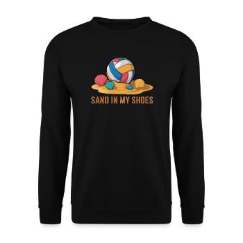 Sand In My Shoes Beach Volleyball Summer Beach - Unisex Sweatshirt - black - Front - Alina (178cm) & Michal (187cm)
