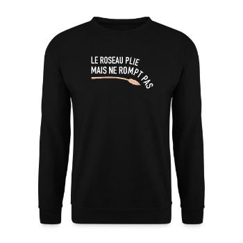 Le roseau pli mais ne rompt pas - Epreuves - Sweat-shirt Unisexe - noir - Devant - Alina (178cm) & Michal (187cm)