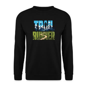 Trail Runner - Unisex Sweatshirt - black - Front - Alina (178cm) & Michal (187cm)