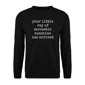 Sarcasme drôle dire Machine à écrire rétro - Sweat-shirt Unisexe - noir - Devant - Alina (178cm) & Michal (187cm)