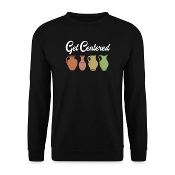 poterie - Sweat-shirt Unisexe - noir - Devant - Alina (178cm) & Michal (187cm)