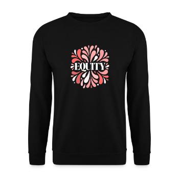 Floral Fairness Blast Red Patterns - Unisex Sweatshirt - black - Front - Alina (178cm) & Michal (187cm)