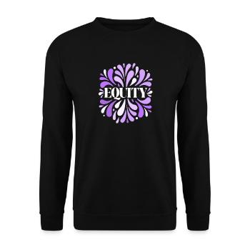 Équité Violet Burst Floral - Sweat-shirt Unisexe - noir - Devant - Alina (178cm) & Michal (187cm)