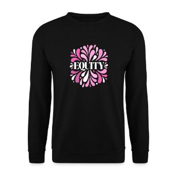 Equity in white and bright pink - Unisex Sweatshirt - black - Front - Alina (178cm) & Michal (187cm)
