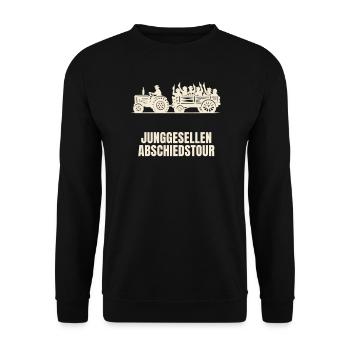 Junggesellenabschied Traktor - JGA - Unisex Pullover - Schwarz - Vorne - Alina (178cm) & Michal (187cm)