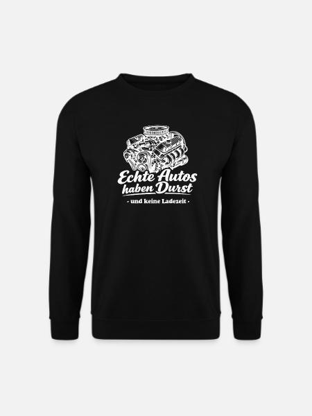 Echte Autos haben Durst Shirt - Unisex Pullover - Schwarz