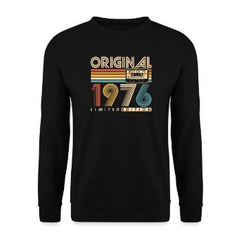 50 ans 50 ans 1976 Vintage Né - Sweat-shirt Unisexe - noir - Devant - Alina (178cm) & Michal (187cm)