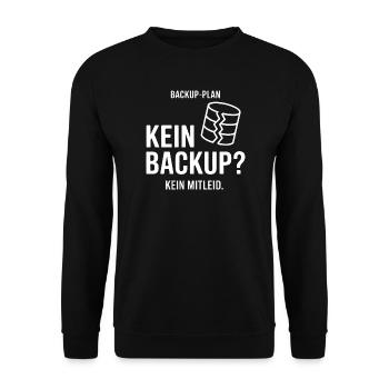 No Backup Plan Bold Text Design - Unisex Sweatshirt - black - Front - Alina (178cm) & Michal (187cm)
