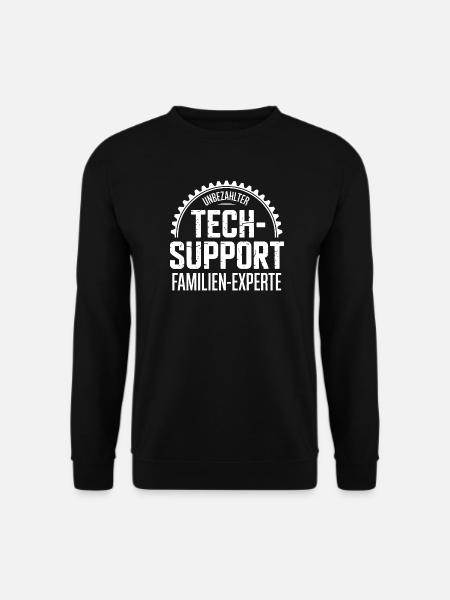Unpaid Tech Support Family Expert - Unisex Sweatshirt - black