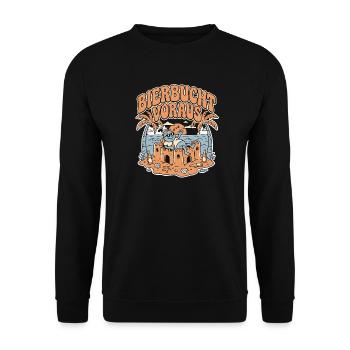 Bierbucht - Unisex Pullover - Schwarz - Vorne - Alina (178cm) & Michal (187cm)