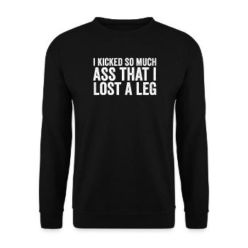 Ich habe so viele Gegner besiegt, dass ich ein Bei - Unisex Pullover - Schwarz - Vorne - Alina (178cm) & Michal (187cm)