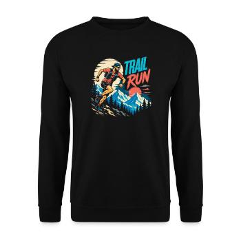 course sur sentier - Sweat-shirt Unisexe - noir - Devant - Alina (178cm) & Michal (187cm)