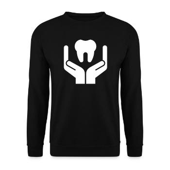 Dentist, Dental Hygiene, Dental Practice - Unisex Sweatshirt - black - Front - Alina (178cm) & Michal (187cm)