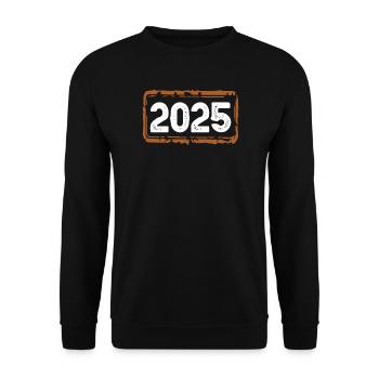 2025 Jahr - Unisex Pullover - Schwarz - Vorne - Alina (178cm) & Michal (187cm)