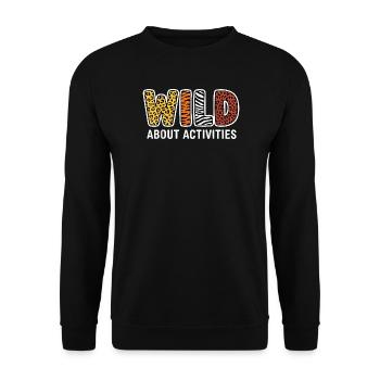 Wild about activities Animal patterns - Unisex Sweatshirt - black - Front - Alina (178cm) & Michal (187cm)