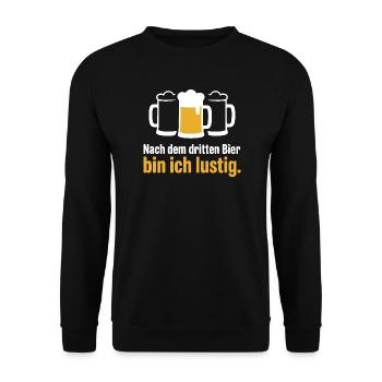Bier Nach Dem Dritten Bier Lustig JGA Party Malle - Unisex Pullover - Schwarz - Vorne - Alina (178cm) & Michal (187cm)