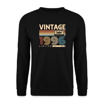 30 Birthday 30 Years 1996 Vintage Born - Unisex Sweatshirt - black - Front - Alina (178cm) & Michal (187cm)