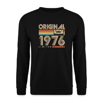 50 ans 50 ans 1976 Vintage Né - Sweat-shirt Unisexe - noir - Devant - Alina (178cm) & Michal (187cm)
